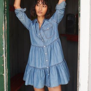 Veronica Beard Chambray Atari Mini Dress